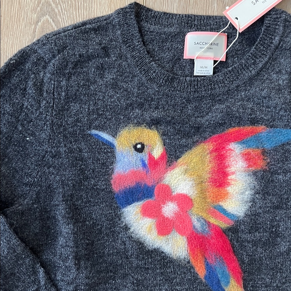 NWT Saccharine Hummingbird Sweater  Sz M